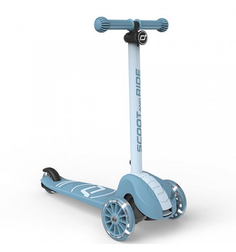 Scoot and Ride Highwaykick 3S - Hulajnoga składana ze świecącymi kółkami 3+ | Steel